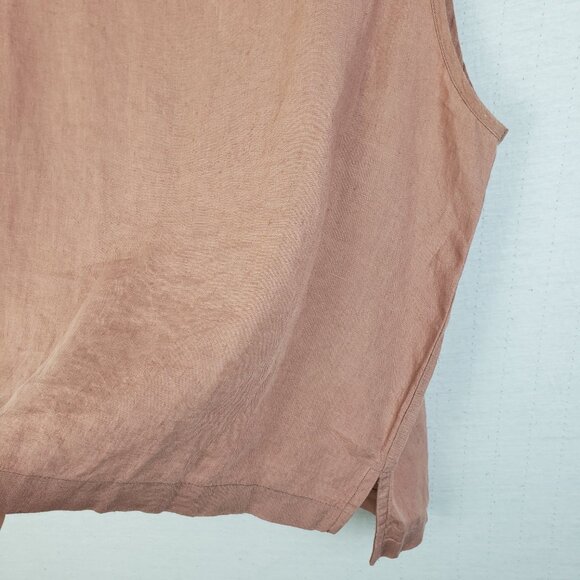 PARACHUTE 100% Linen Tank Top Mauve Pink size L Minimalist Lagenlook - Picture 7 of 9